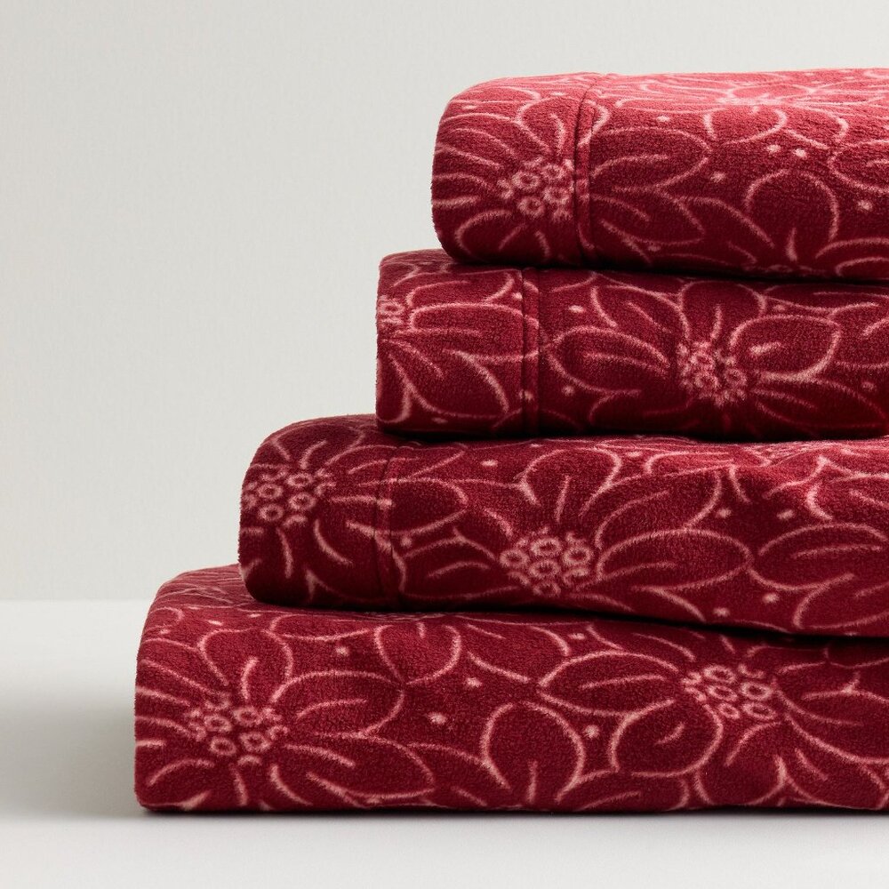 NEW Cuddl Duds Fleece Sheet Set with Pillowcases, King